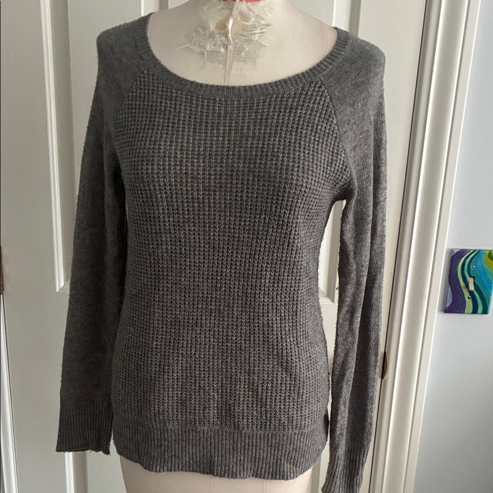 J. Crew Charcoal Scoop Neck Sweater